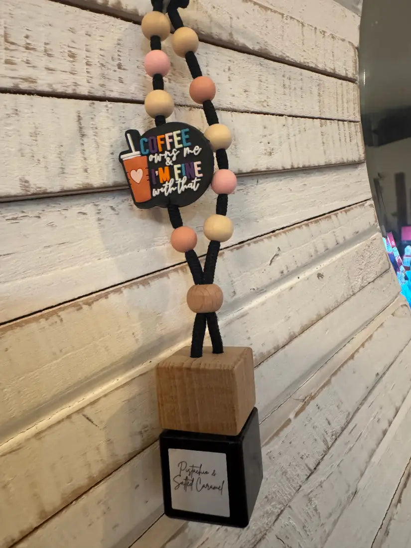 Car Freshener Diffuser Pistachio & Salted Caramel / R. Caffeine Owns Me Home Goods