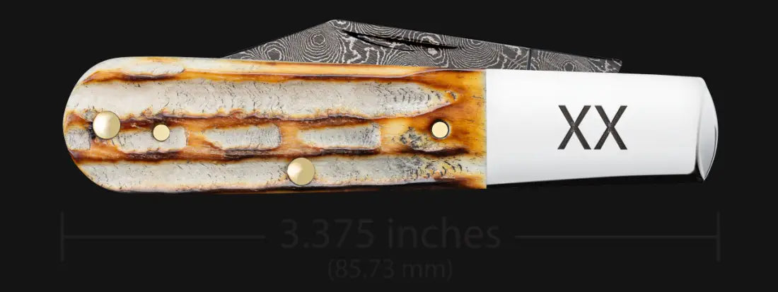Case Deep Canyon Jig Burnt Natural Bone Barlow Knife Knife