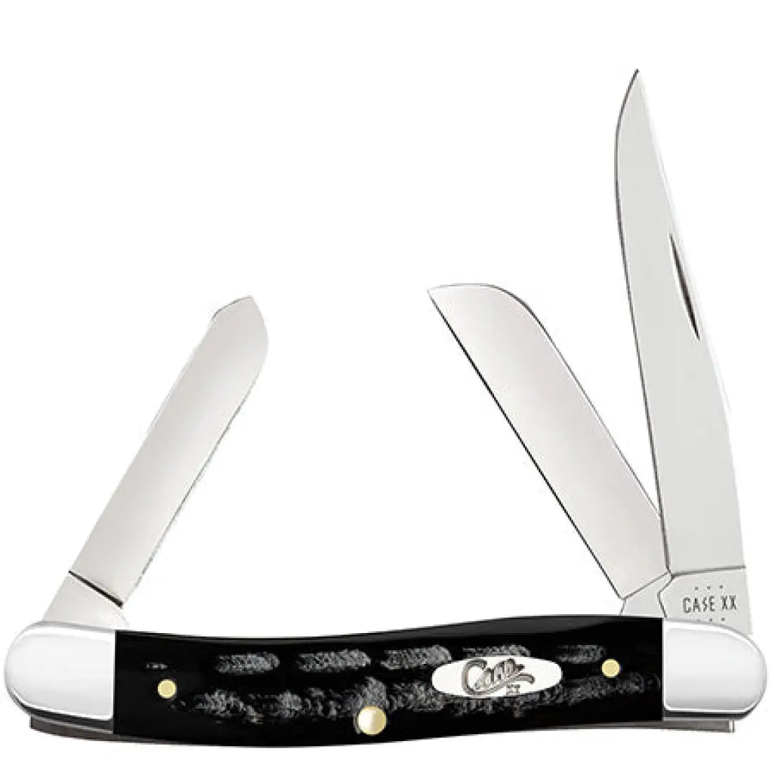 Case Jigged Buffalo Horn Medium Stockman Knife BH318 SS (Round Ends) Knife