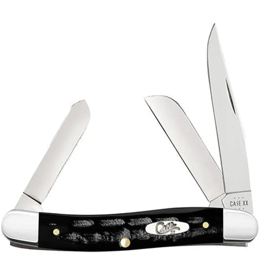 Case Jigged Buffalo Horn Medium Stockman Knife BH318 SS (Round Ends) Knife