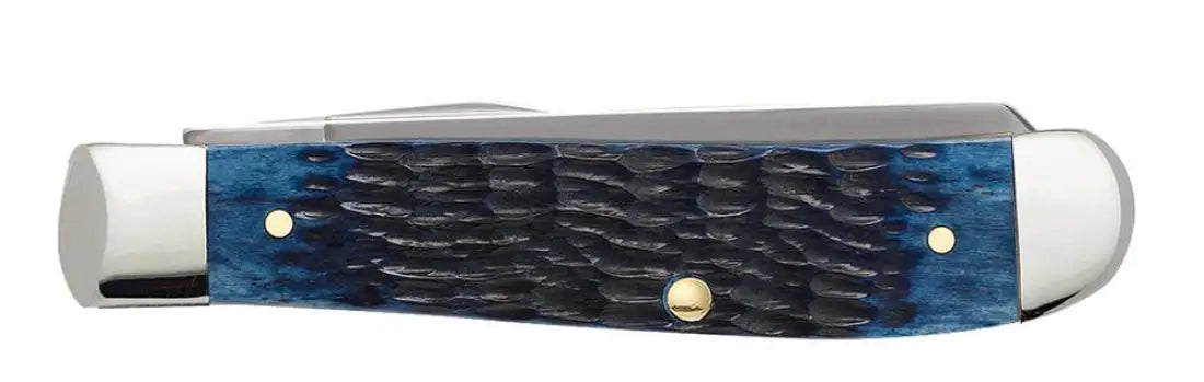Case Navy Blue Bone Rogers Jig Mini Trapper Knife