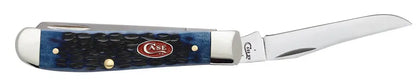 Case Navy Blue Bone Rogers Jig Mini Trapper Knife