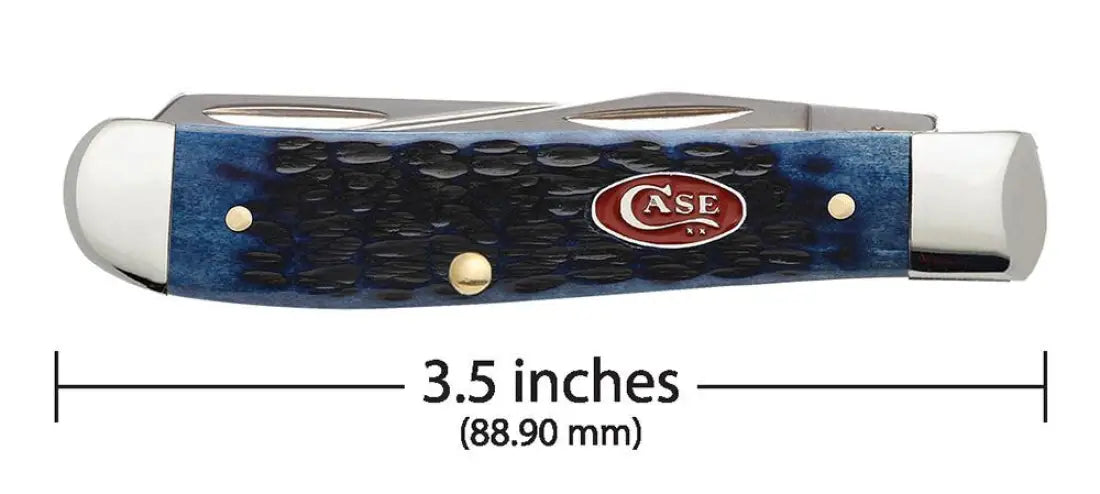 Case Navy Blue Bone Rogers Jig Mini Trapper Knife
