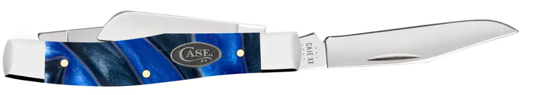 Case Ocean Blue Kirinite Smooth Medium Stockman Knife Knife