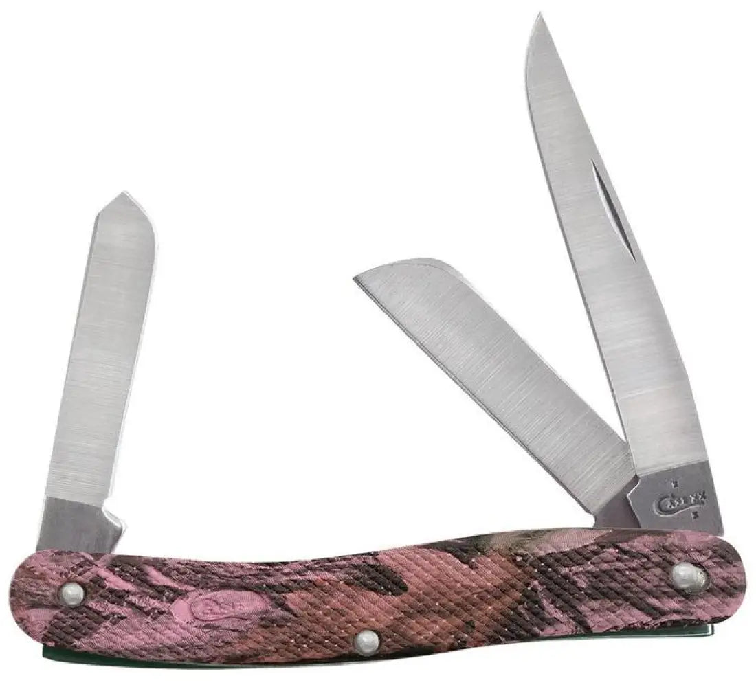 Case Pink Camo Case Caliber® Lightweight Synthetic Medium Stockman Knife Knife