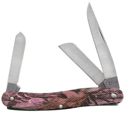 Case Pink Camo Case Caliber® Lightweight Synthetic Medium Stockman Knife Knife