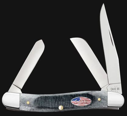 Case Stars & Stripes Gray Bone Medium Stockman Knife Knife