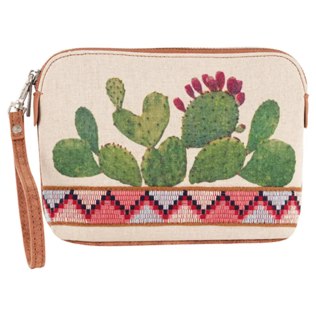 Catchfly Ladies Cosmetic Pouch- Prickly Pear Cactus Purse