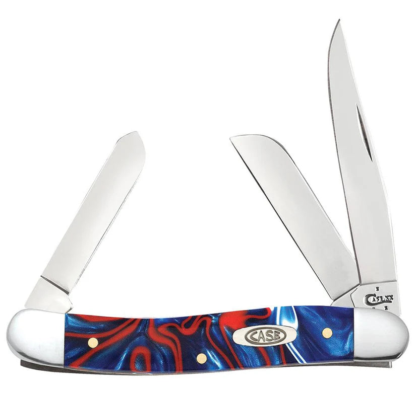 Case Smooth Patriotic Kirinite Medium Stockman Knife