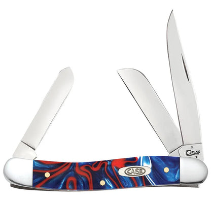 Case Smooth Patriotic Kirinite Medium Stockman Knife