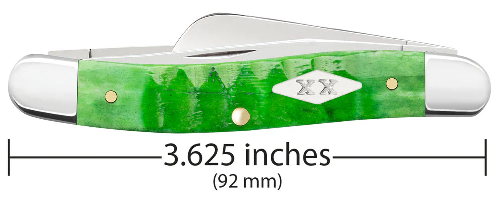 Case Gator Jigged Bright Green Bone Medium Stockman Knife
