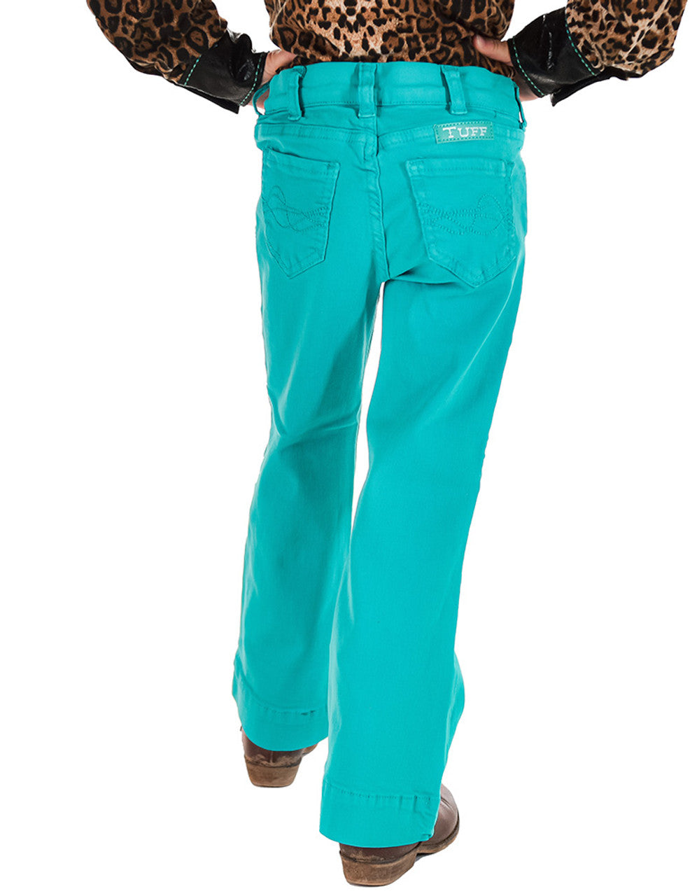 Cowgirl Tuff Girl's Pull-On Turquoise Trouser Jean