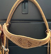 HR Doubled & Stitched Scalloped Browband Headstall with Quick Change Ends