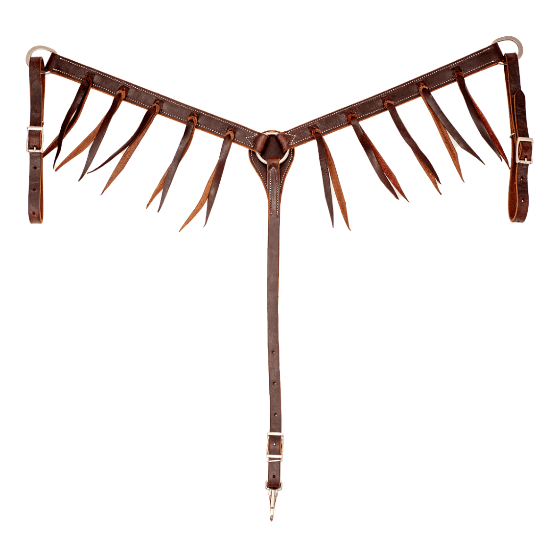 Cowboy Tack Chocolate Harness Breastcollar with Latigo Strings