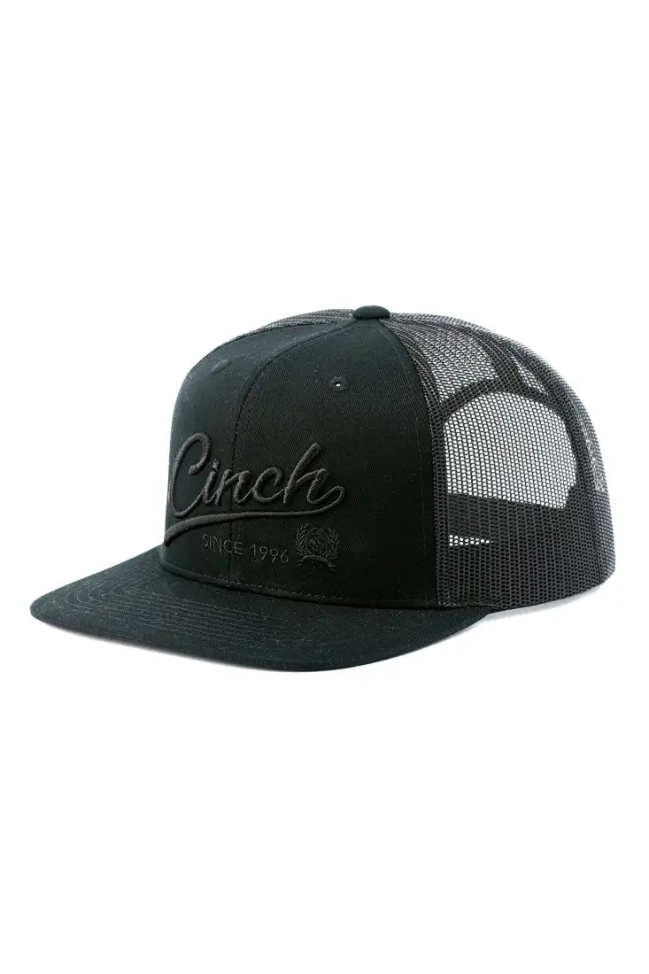 Cinch Black Embroidered Logo Cap Hats