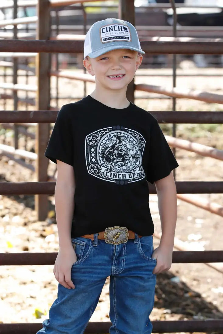 Cinch Boy’s Black Buckle T-Shirt Boy’s T-Shirt