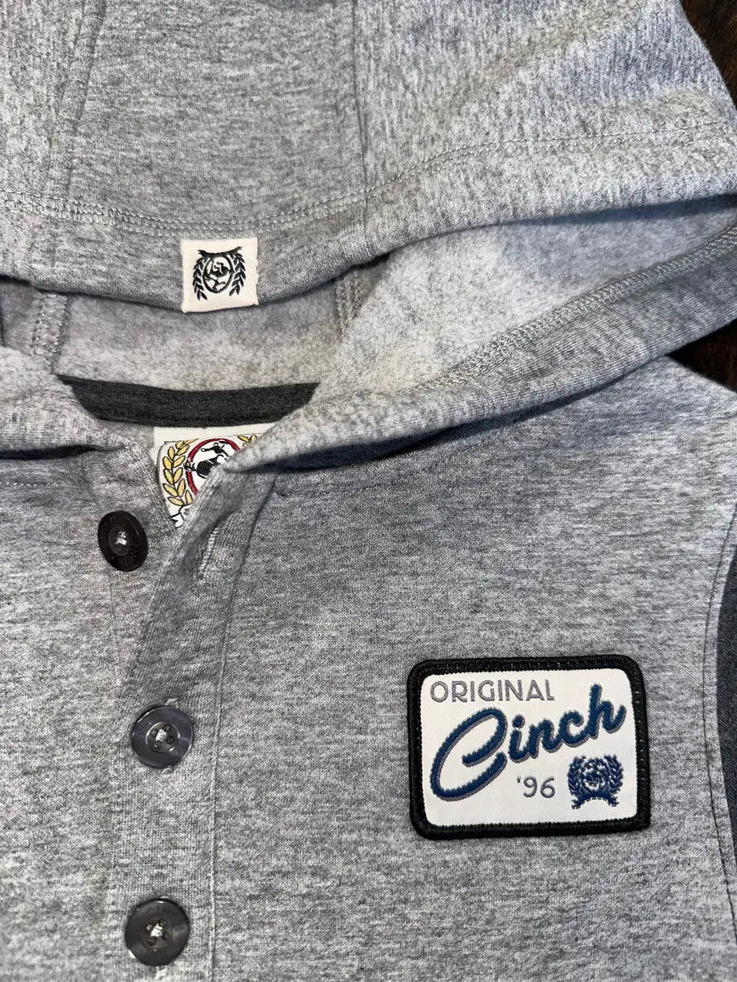 Cinch Boy’s Grey Color Block Hoodie Boy’s Pullover