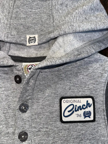 Cinch Boy’s Grey Color Block Hoodie Boy’s Pullover
