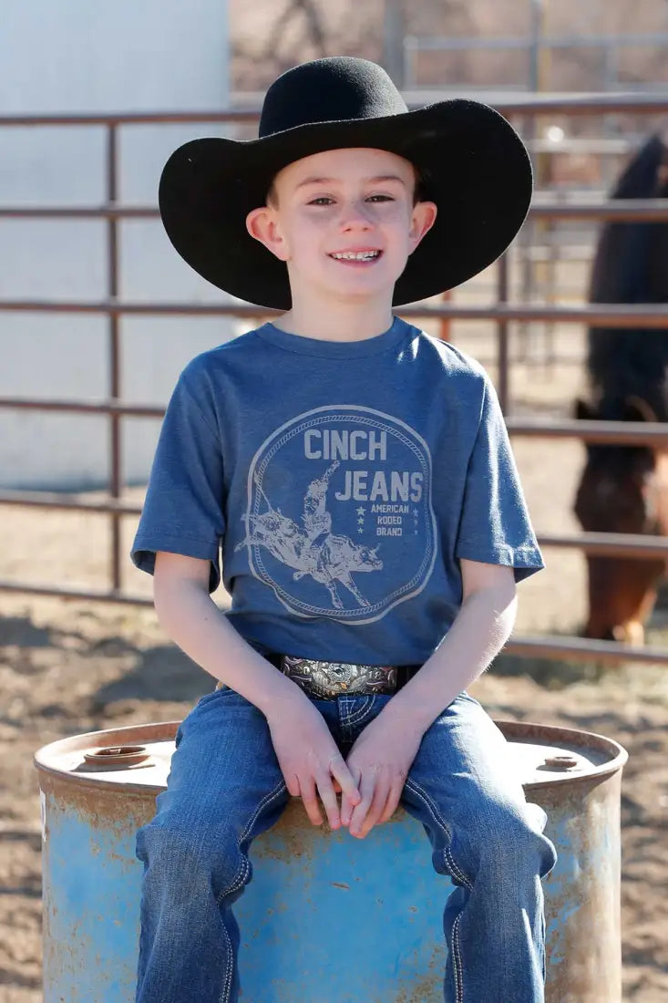 Cinch Boy’s Navy Bull Rider T-Shirt Small Boy’s T-Shirt