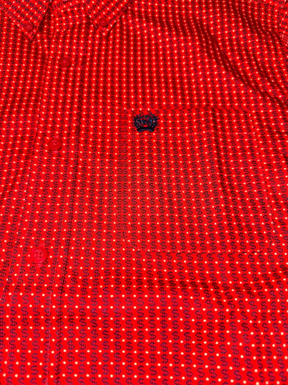 Cinch Boy’s Red Money Sign Western Shirt Boy’s Western