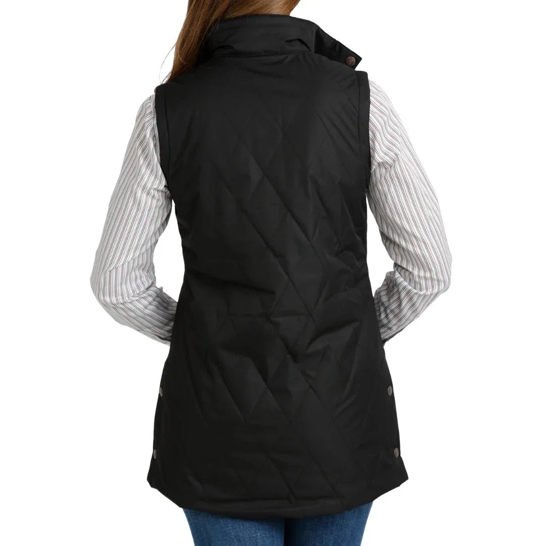 Ariat Women's Black Quilted Barn Vest