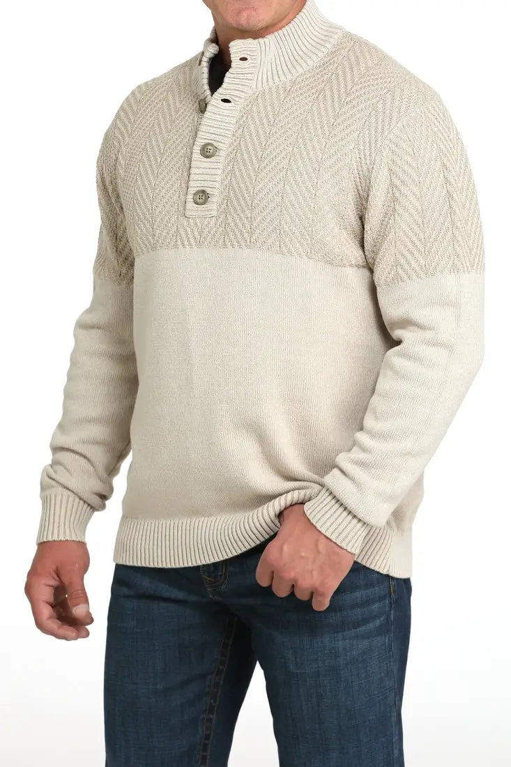 Cinch Men’s 1/4 Button Pullover Sweater Men’s Pullover