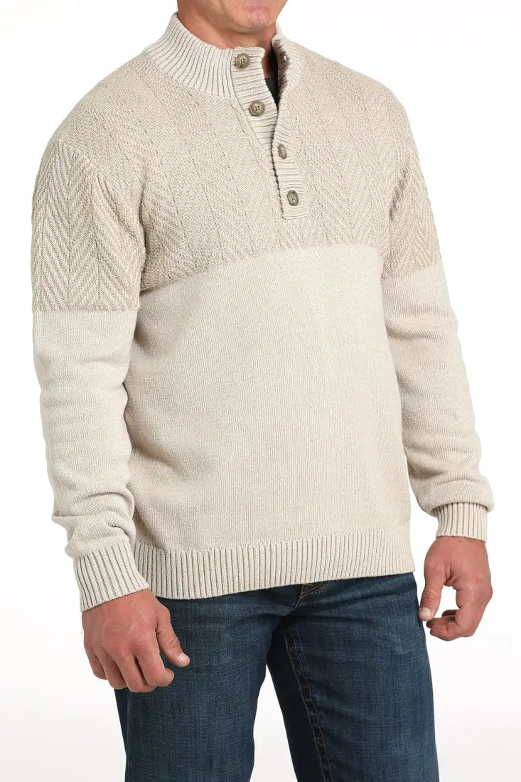 Cinch Men’s 1/4 Button Pullover Sweater Men’s Pullover