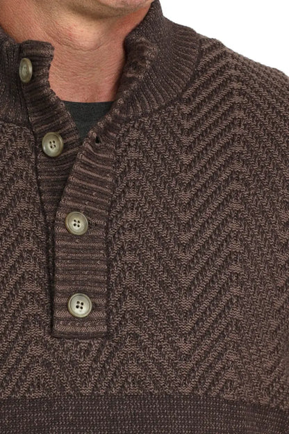 Cinch Men’s 1/4 Button Pullover Sweater Men’s Pullover