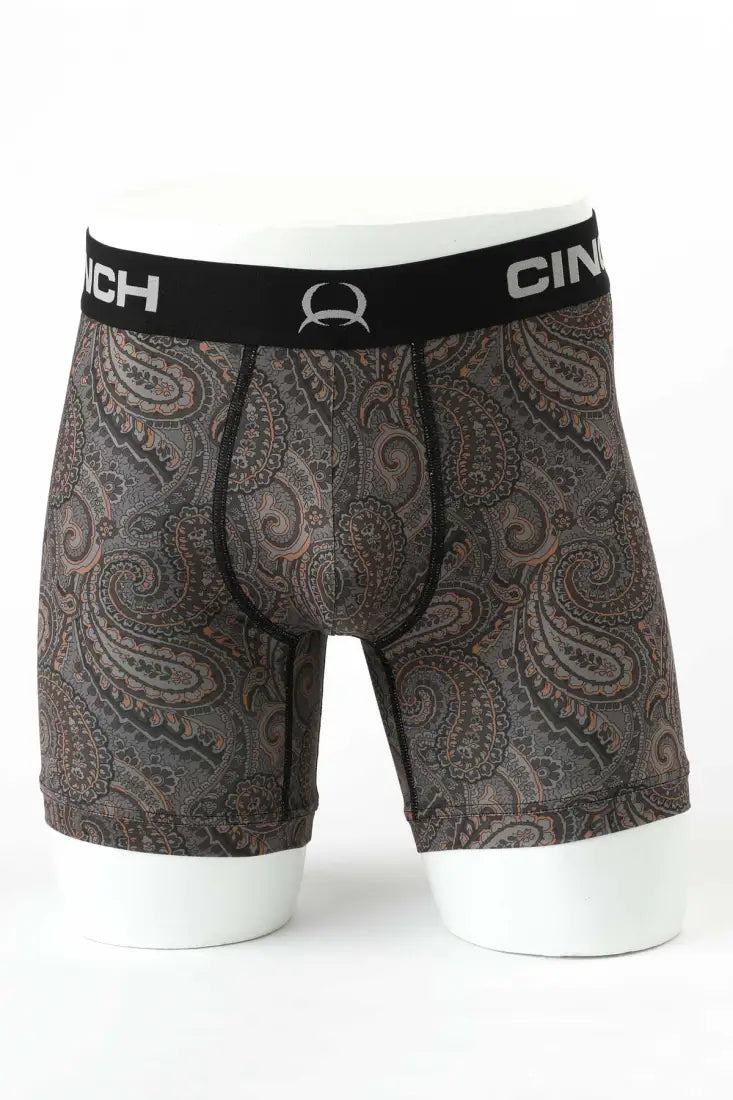 Cinch Men’s 6’’ Boxer Briefs Paisley / Small Men’s Boxers