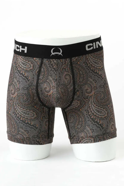 Cinch Men’s 6’’ Boxer Briefs Paisley / Small Men’s Boxers