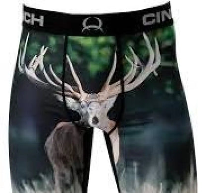 Cinch Men’s 9’’ Boxer Briefs Elk / Small Men’s Boxers