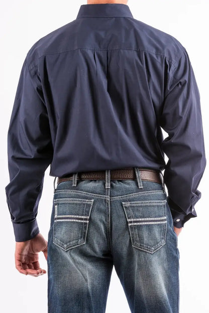 Cinch Men’s Big & Tall Solid Navy Western Shirt XXXLarge Men’s Extended Sizes