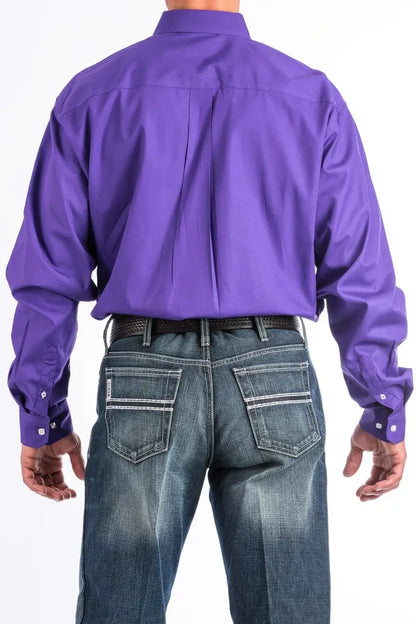 Cinch Men’s Big & Tall Solid Purple Western Shirt XXXLarge Men’s Extended Sizes