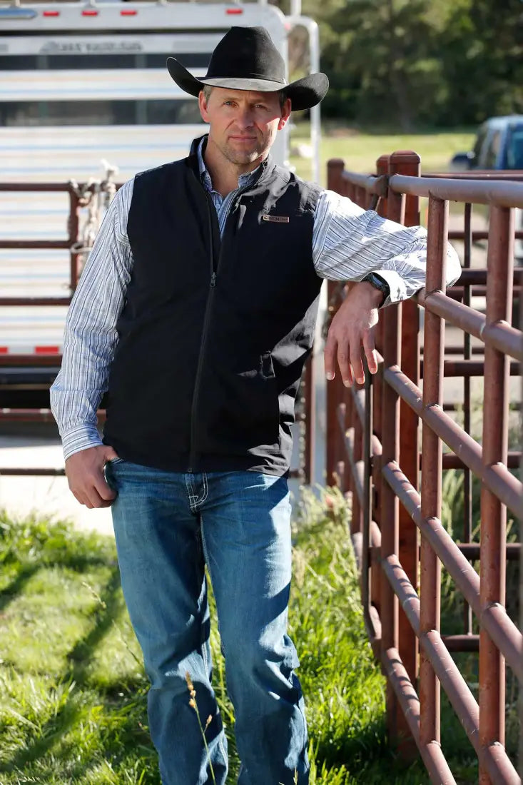 Cinch Men’s Black Canvas Vest Men’s Vest