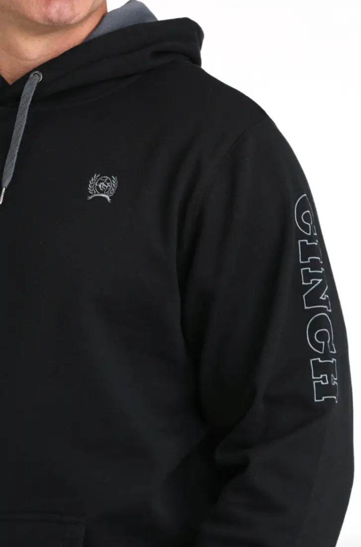 Cinch Men’s Black Tonal Logo Hoodie Men’s Pullover