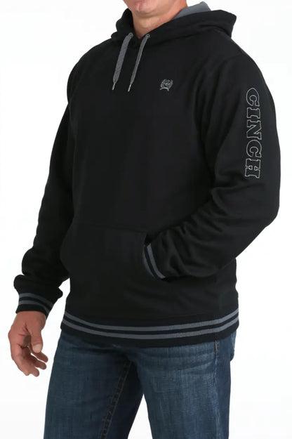 Cinch Men’s Black Tonal Logo Hoodie XSmall Men’s Pullover