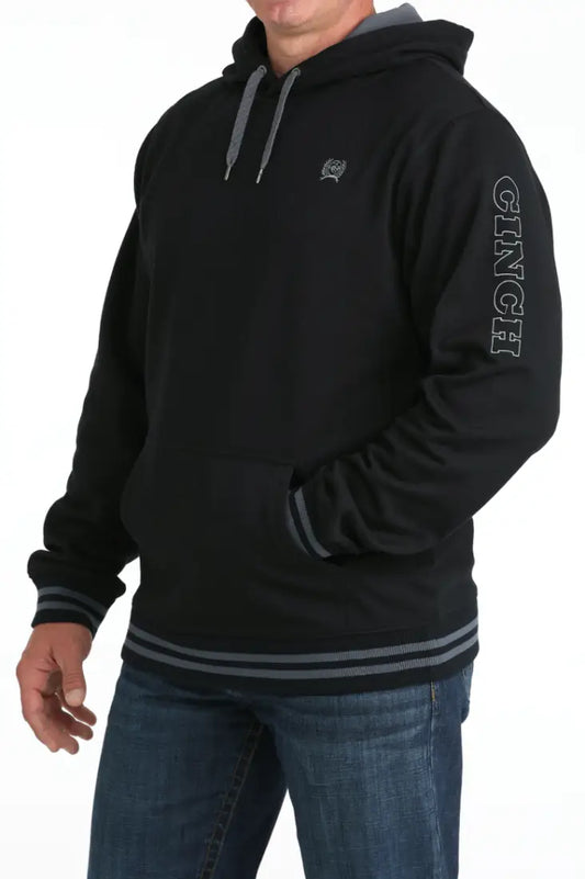 Cinch Men’s Black Tonal Logo Hoodie XSmall Men’s Pullover