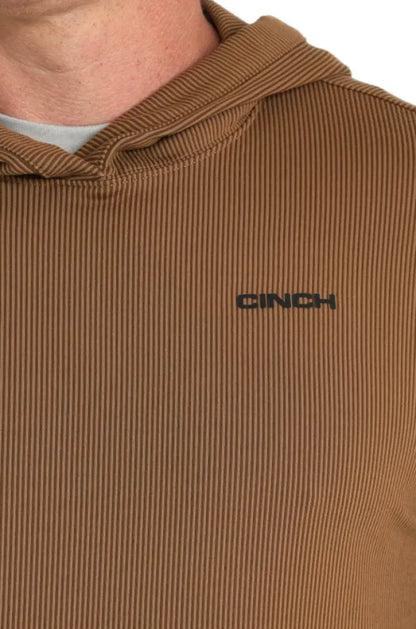 Cinch Men’s Brown Ribbed Hoodie Men’s Pullover