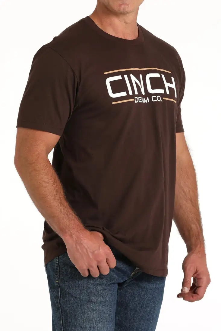 Cinch Men’s Brown Straight Logo T-Shirt Men’s T-Shirt