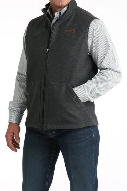 Cinch Men’s Charcoal Brushed Knit Vest Men’s Vest