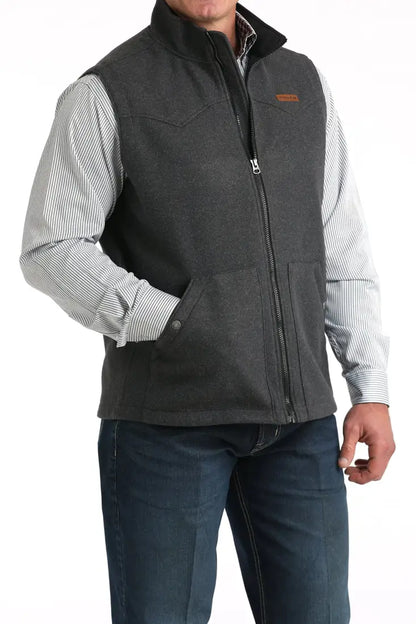 Cinch Men’s Charcoal Brushed Knit Vest Men’s Vest