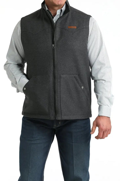 Cinch Men’s Charcoal Brushed Knit Vest Men’s Vest