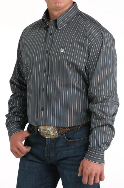 Cinch Men’s Charcoal with Turquoise Stitch Western Small Men’s Western