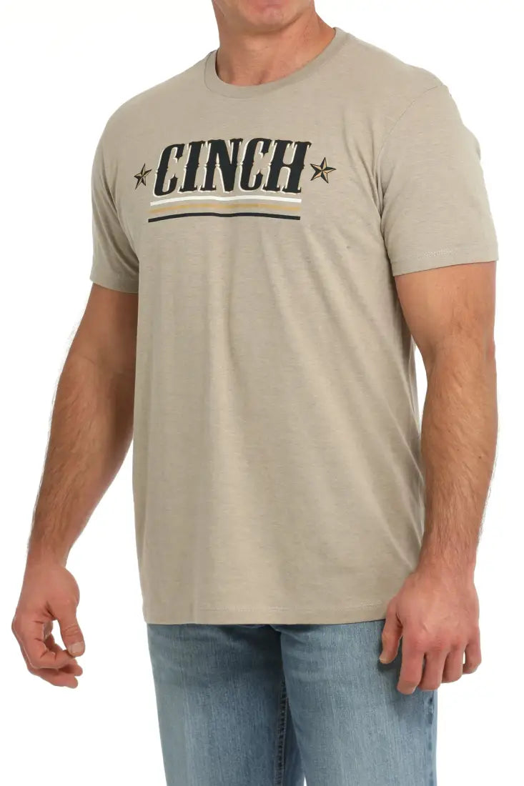 Cinch Men’s Cream Logo T-Shirt Men’s T-Shirt
