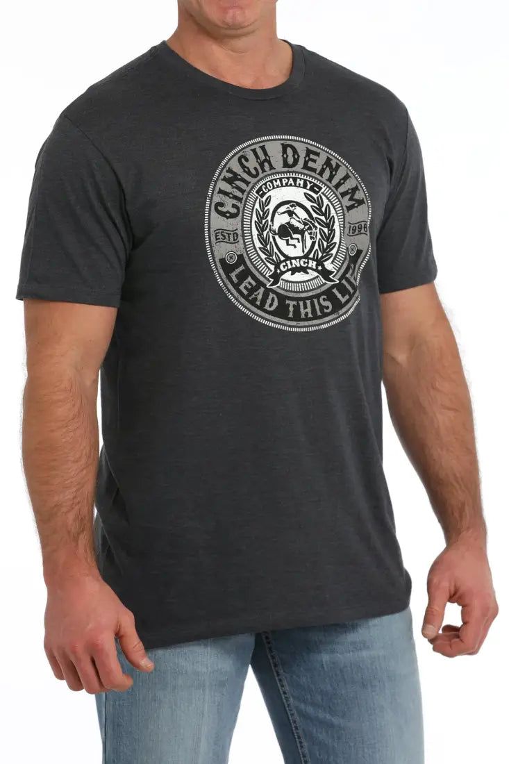 Cinch Men’s Dark Gray Lead This Life T-Shirt Men’s T-Shirt