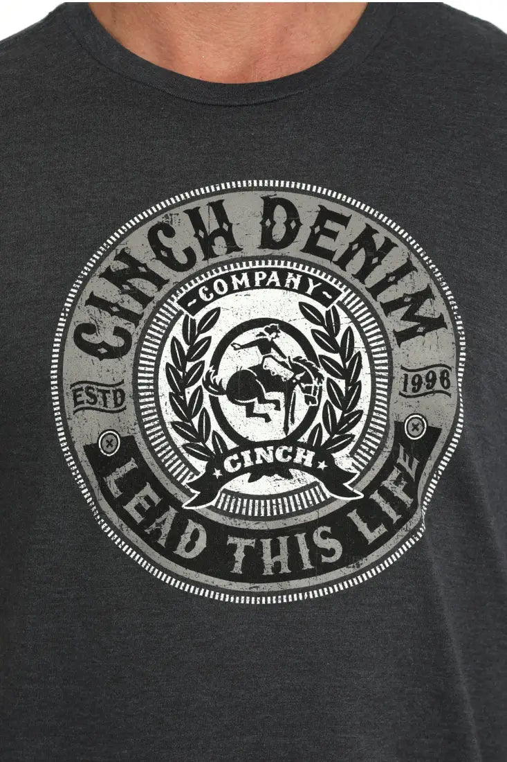 Cinch Men’s Dark Gray Lead This Life T-Shirt Small Men’s T-Shirt