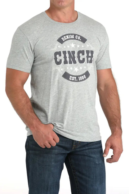 Cinch Men’s Gray Circular Logo T-Shirt Men’s T-Shirt