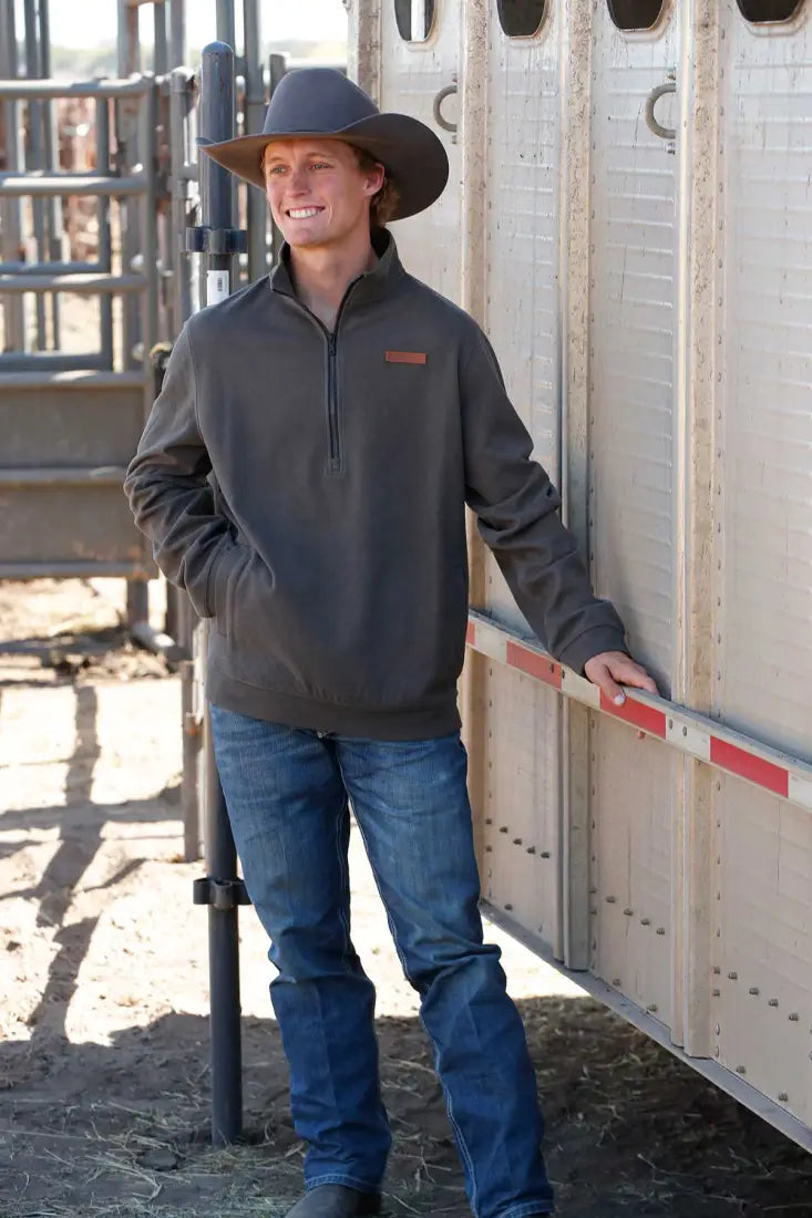 Cinch Men’s Half Zip Pullover Small / Olive Men’s Pullover