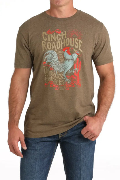 Cinch Men’s Heather Brown Roadhouse T-Shirt Men’s T-Shirt