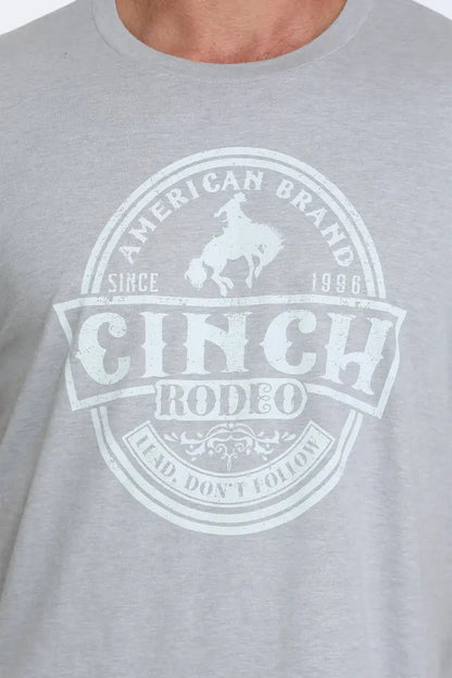 Cinch Men’s Light Grey Logo T-shirt Men’s T-Shirt